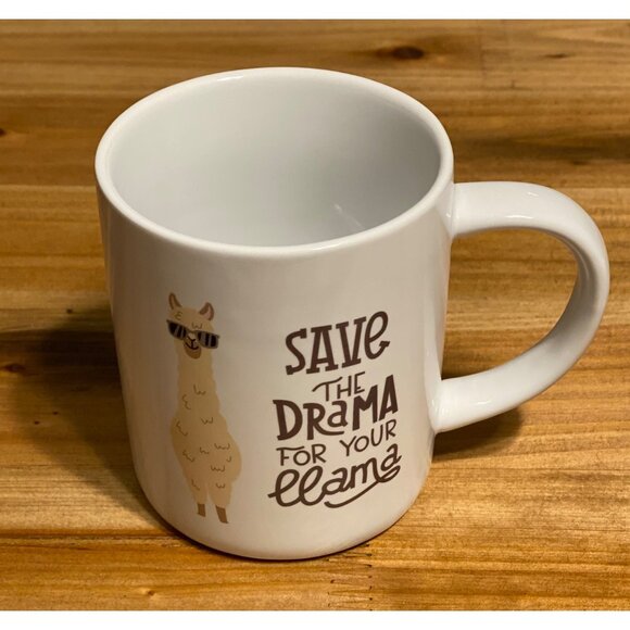 SAVE THE DRAMA FOR YOUR LLAMA mug llama mug 14 ounce coffee mug for llama lover - Picture 3 of 4